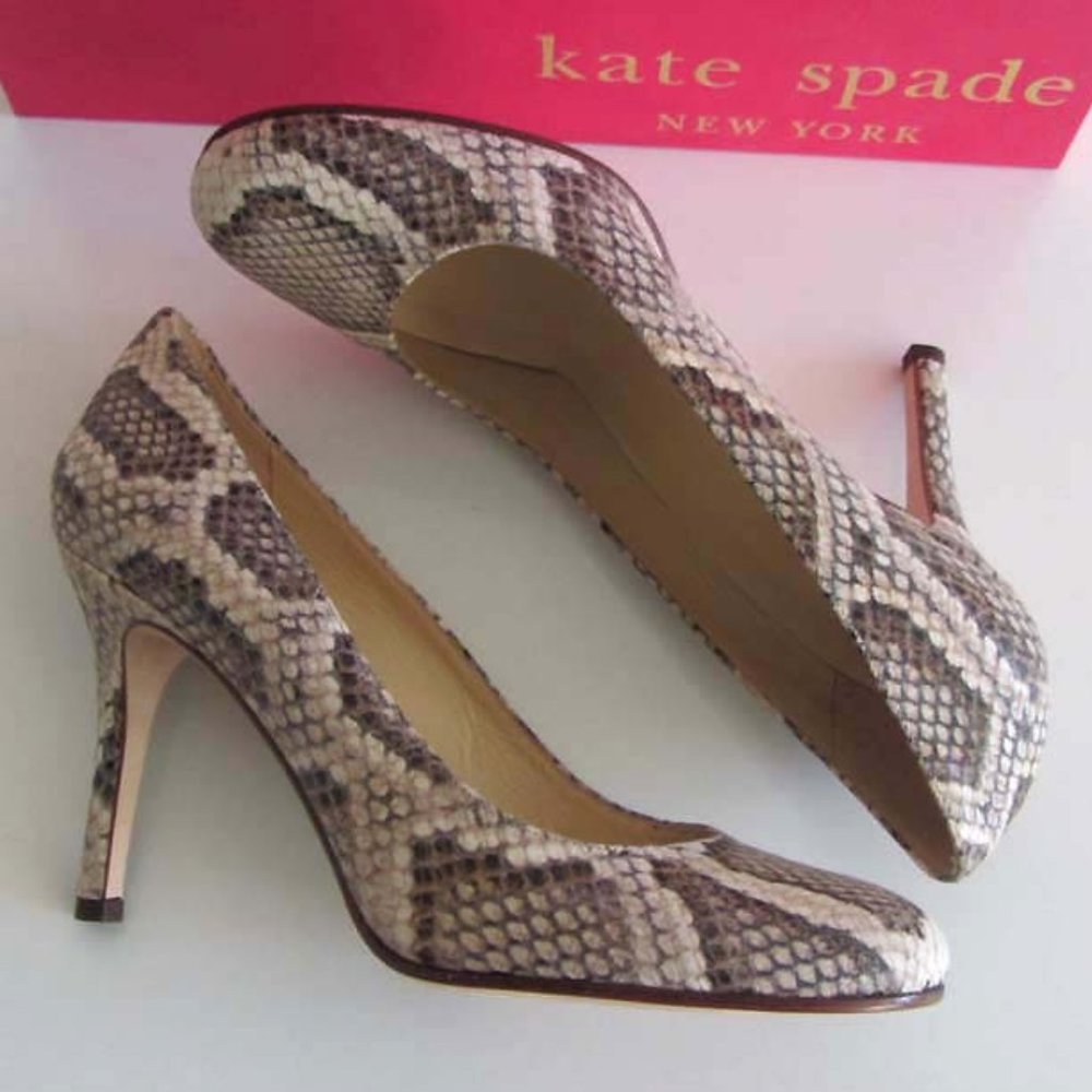 Kate Spade Karolina Sand Python Print Pumps 7 Ita… - image 5